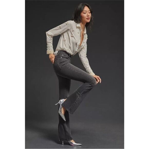 MOTHER SNACKS! NWT High Waist Wedge Slit Heel Jeans in Mouthwatering Size 29 - Picture 5 of 12